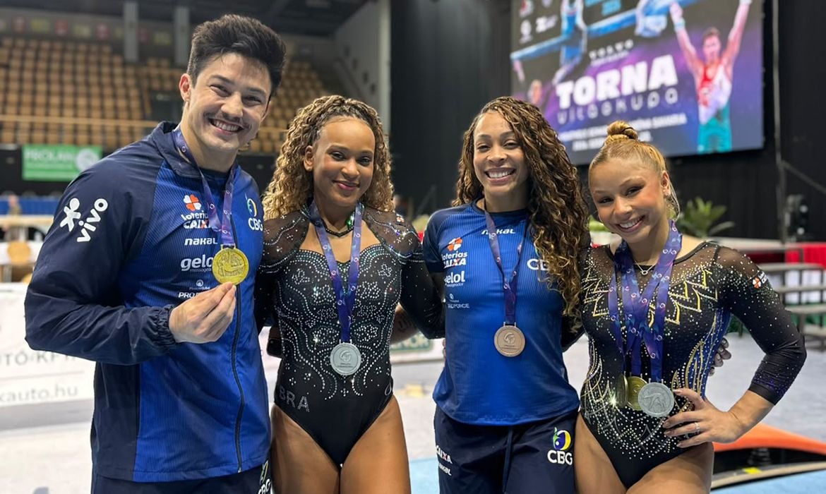 Brasil conquista seis medalhas com quatro ginastas na Hungria